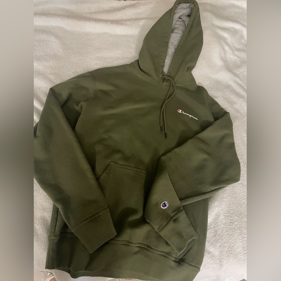 Champion Tops Olive Green Champion Hoodie Poshmark